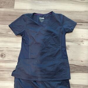 Charcoal gray scrubs - top and bottom